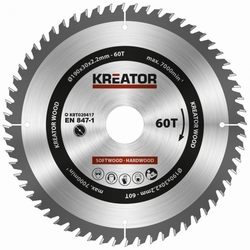 Kreator KRT020417 - Pilový kotouč na dřevo 190mm, 60T