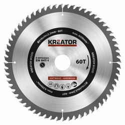 Kreator KRT020424 - Pilový kotouč na dřevo 216mm, 60T