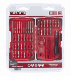 Kreator KRT064900 - Hodinářský šroubovák s bity 52ks