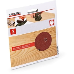 Kreator KRT230505 - 5x Brusný papír 125 mm G80