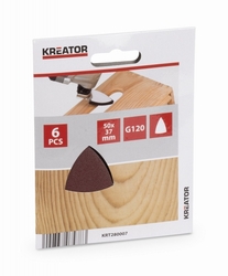 Kreator KRT280007 - Brusný papír 50mm prstového tvaru G120 6ks