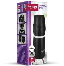 Lamart LT4052 Termoska CUP 480 ml, černo-bílá