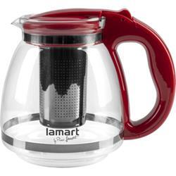 Lamart LT7074 Konvice na čaj VERRE 1,5 l, červená