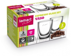 Lamart LT9009 2dílná sada termo sklenic ESPRESSO VASO, 80 ml