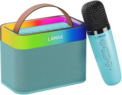 LAMAX KaraokeKid1, bluetooth reproduktor a mikrofon, modrý