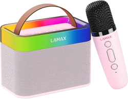 LAMAX KaraokeKid1, bluetooth reproduktor a mikrofon, růžový