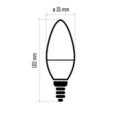 LED žárovka Classic Candle 5W E14 teplá bílá 3Ks