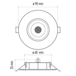 LED bodové svítidlo SIMMI bílé, kruh 5W teplá bílá