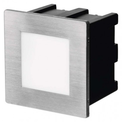 LED orientační vestavné svítidlo AMAL 80×80, 1,5W tep. bílá,IP65