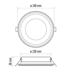 LED vestavné svítidlo EXTENSIO 2v1, kruhové, 13W neutrální bílá