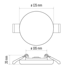 LED vestavné svítidlo VIXXO, kruhové, bílé, 10W neutr. b., IP65