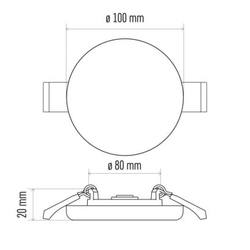 LED vestavné svítidlo VIXXO, kruhové, bílé, 7,5W neut. bíla, IP65