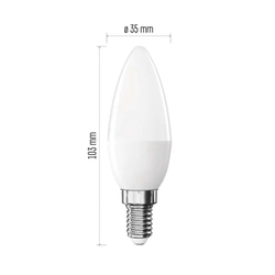 LED žárovka Classic svíčka / E14 / 4,2 W (40 W) / 470 lm / studená bílá