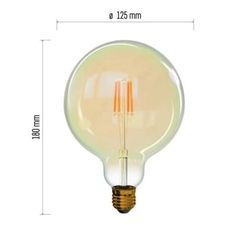 LED žárovka Vintage G125 4W E27 teplá bílá+