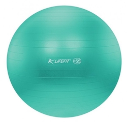 LifeFit Anti-Burst 55 cm, tyrkysový gymnastický míč 