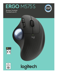 Logitech ERGO M575S, bezdrátová, bluetooth, šedá