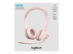 Logitech H390 USB Computer Headset, Rose