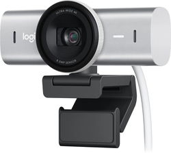 Logitech MX Brio 4K Ultra HD Webcam, Pale Grey