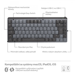 Logitech MX Mechanical Mini for Mac Minimalist, Space Grey