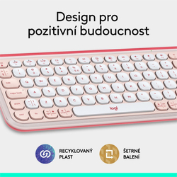 Logitech POP ICON KEYS, Rose, US INT'L