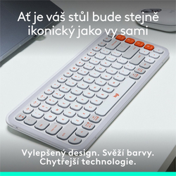 Logitech POP ICON KEYS, White, US INT'L