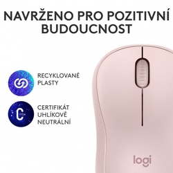 Logitech Wireless M240 Silent růžová, nano, optická myš bezdrátová