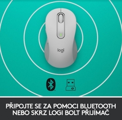 Logitech Wireless M650 L, bílá