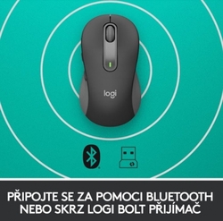 Logitech Wireless M650 L, grafitová