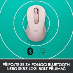 Logitech Wireless M650 L, růžová