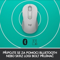 Logitech Wireless M650 M, bílá