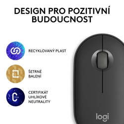 Logitech Wireless Pebble mouse 2, M350s, grafitová