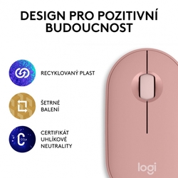 Logitech Wireless Pebble mouse 2, M350s, růžová