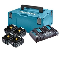 Makita 198091-4 sada Li-ion LXT 18V 4ksBL1860B+1ksDvojnabíječkaDC18RD+1ksMakpac