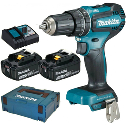 Makita DHP485RFJ Aku bezuhlíkový příklepový šroubovák Li-ion LXT 18V/3,0 Ah,Makpac