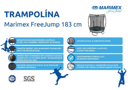 Marimex Trampolína bezpružinová Marimex JumpFree 183 cm (19000106)