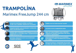 Marimex Trampolína bezpružinová Marimex JumpFree 244 cm (19000107)