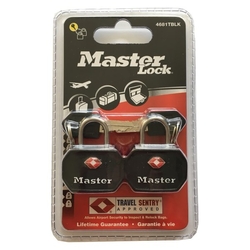 Master Lock Set 2 ks visacích zámků TSA 4681EURTBLK - černý