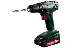 Metabo BS 18 Aku vrtací šroubovák, 18V 2x2Ah Li-Power, Nabíječka SC30, metaBOX 145