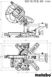 Metabo KGS 18 LTX BL 305 (614305850)