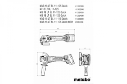 Metabo W 18 LT BL 11-125 (613052840)