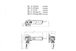 Metabo WEV 15-125 Quick Úhlová bruska