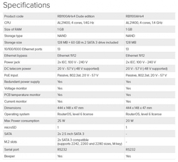 Mikrotik RB1100AHx4 1GB RAM, 1400MHz, RouterOS L6