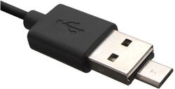 Miniaturní microUSB OTG adaptér FIXED pro mobilní telefony a tablety s pouzdrem, USB 2.0, černý