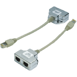 Modulární distributor RJ45 na 2 porty, rozdvojka