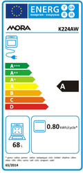 Mora K 224 AW Kombinovaný volně stojící sporák 50cm