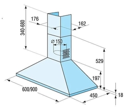 Mora OK 623 X Komínová digestoř 60cm