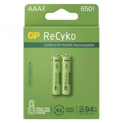 Nabíjecí baterie GP ReCyko Cordless AAA (HR03),2 ks