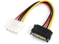 PremiumCord Napájecí redukce SATA male - Molex 5.25" Female 17cm