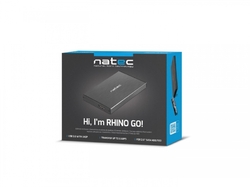 Natec Externí box pro HDD 2,5" USB 3.0 Rhino Go, černý, hliníkové tělo