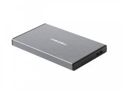 Natec externí box pro HDD 2,5” USB 3.0 Rhino Go, šedý, hliníkové tělo